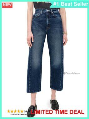 Mother Half Pipe Ankle Jeans Mid-Weight Non-Stretch Denim 5-Pocket